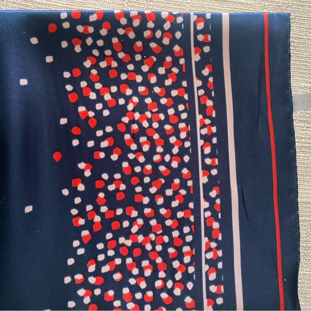 Red and Black Polka Dot Scarf - New